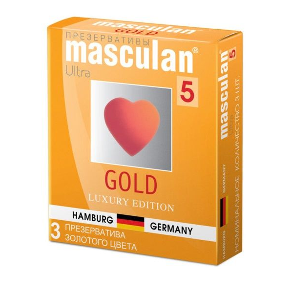 Купить презервативы masculan gold с ароматом ванили - 3 шт. Image