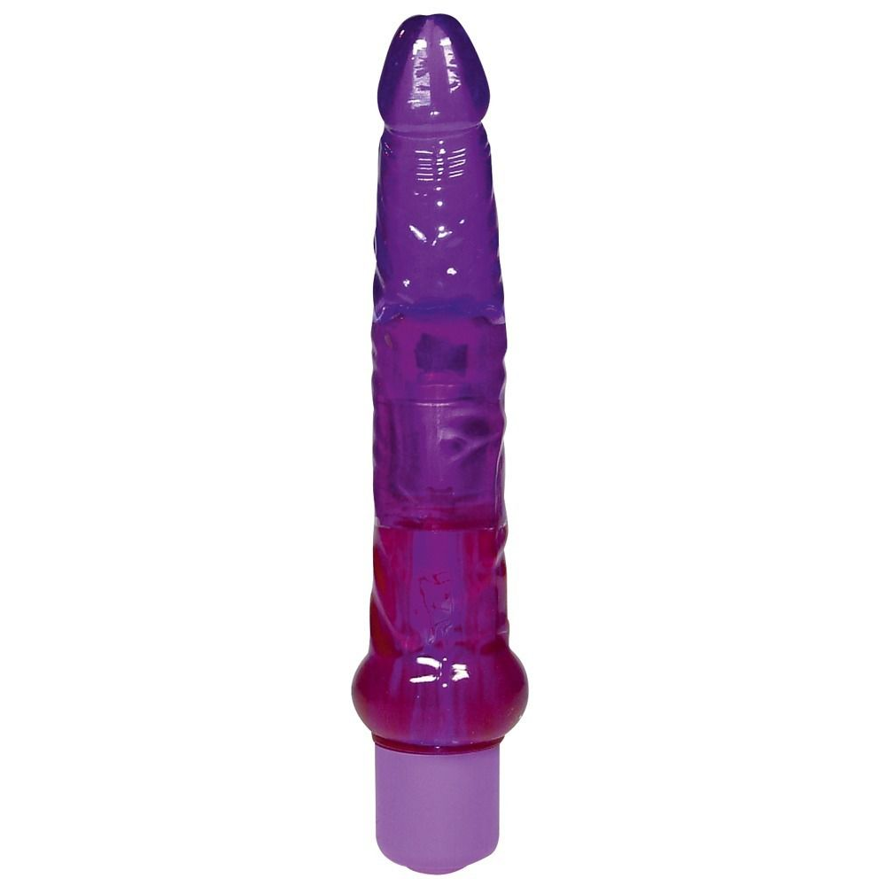 Купить фиолетовый гелевый анальный вибратор jelly anal - 17,5 см. Image