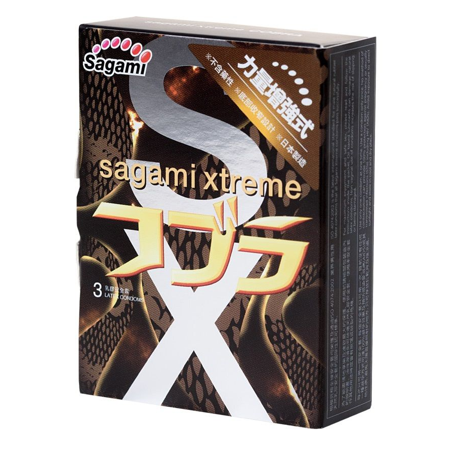 Купить суженные к основанию презервативы sagami xtreme cobra - 3 шт. Image