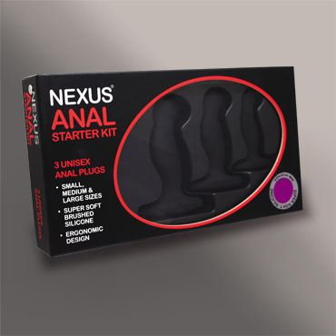 Купить набор из 3 массажеров простаты чёрного цвета nexus anal starter kit Image