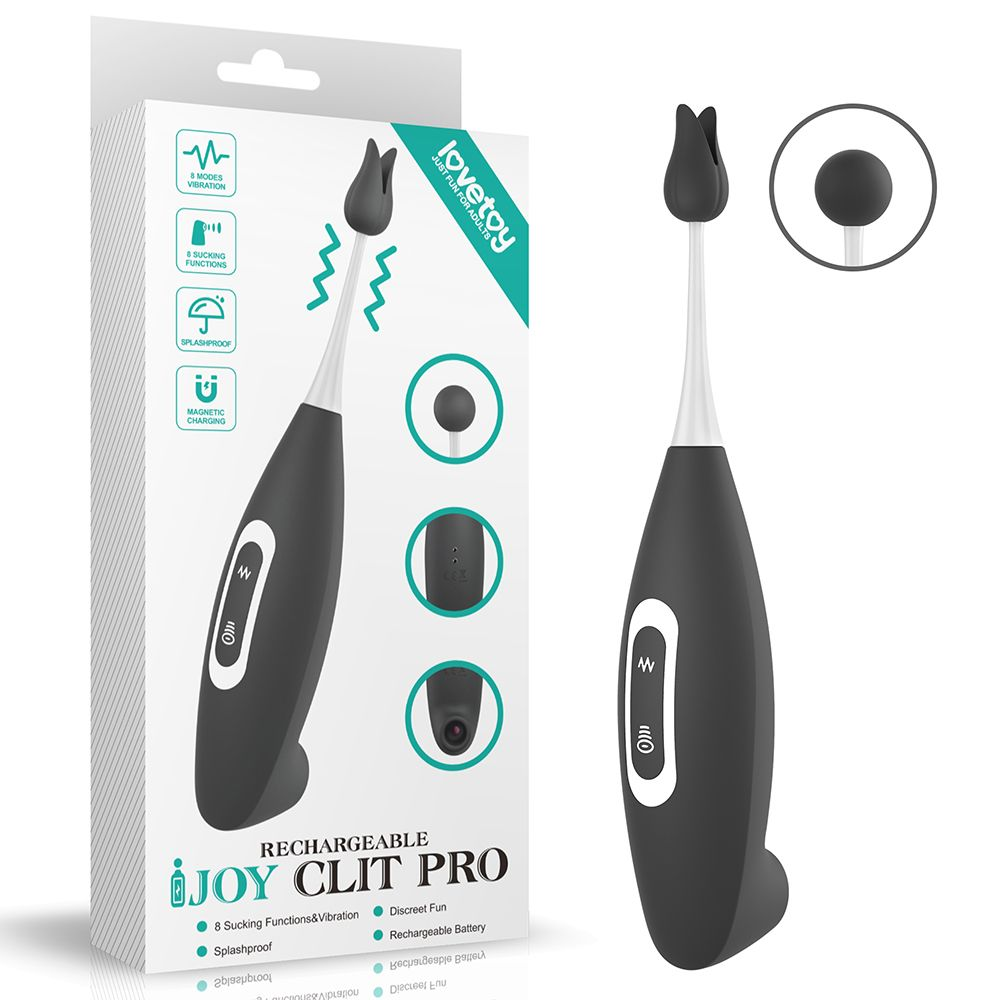 Купить черный вибратор для точечной стимуляции ijoy rechargeable clit pro vibrator - 19 см. Image