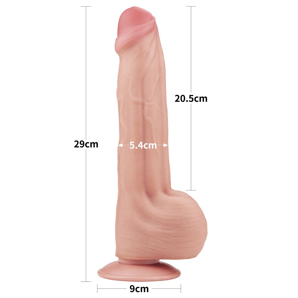 Купить телесный фаллоимитатор 11.5 king sized sliding skin dual layer dong - 29 см. Image