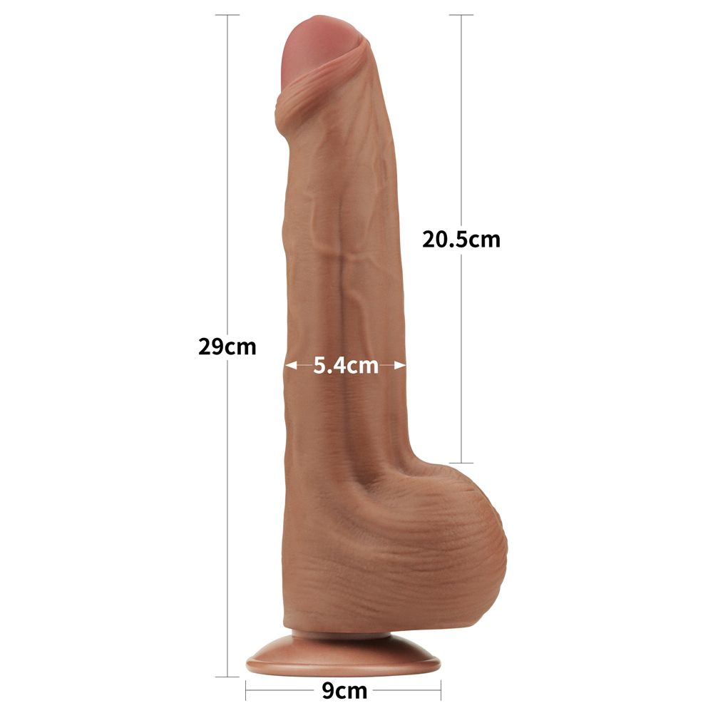 Купить коричневый фаллоимитатор 11.5 king sized sliding skin dual layer dong - 29 см. Image