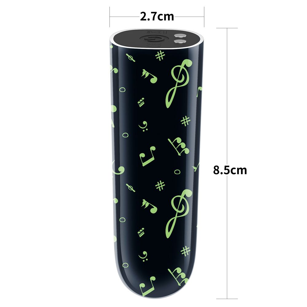 Купить мини-вибратор rechargeable glow-in-the-dark music massager - 8,5 см. Image