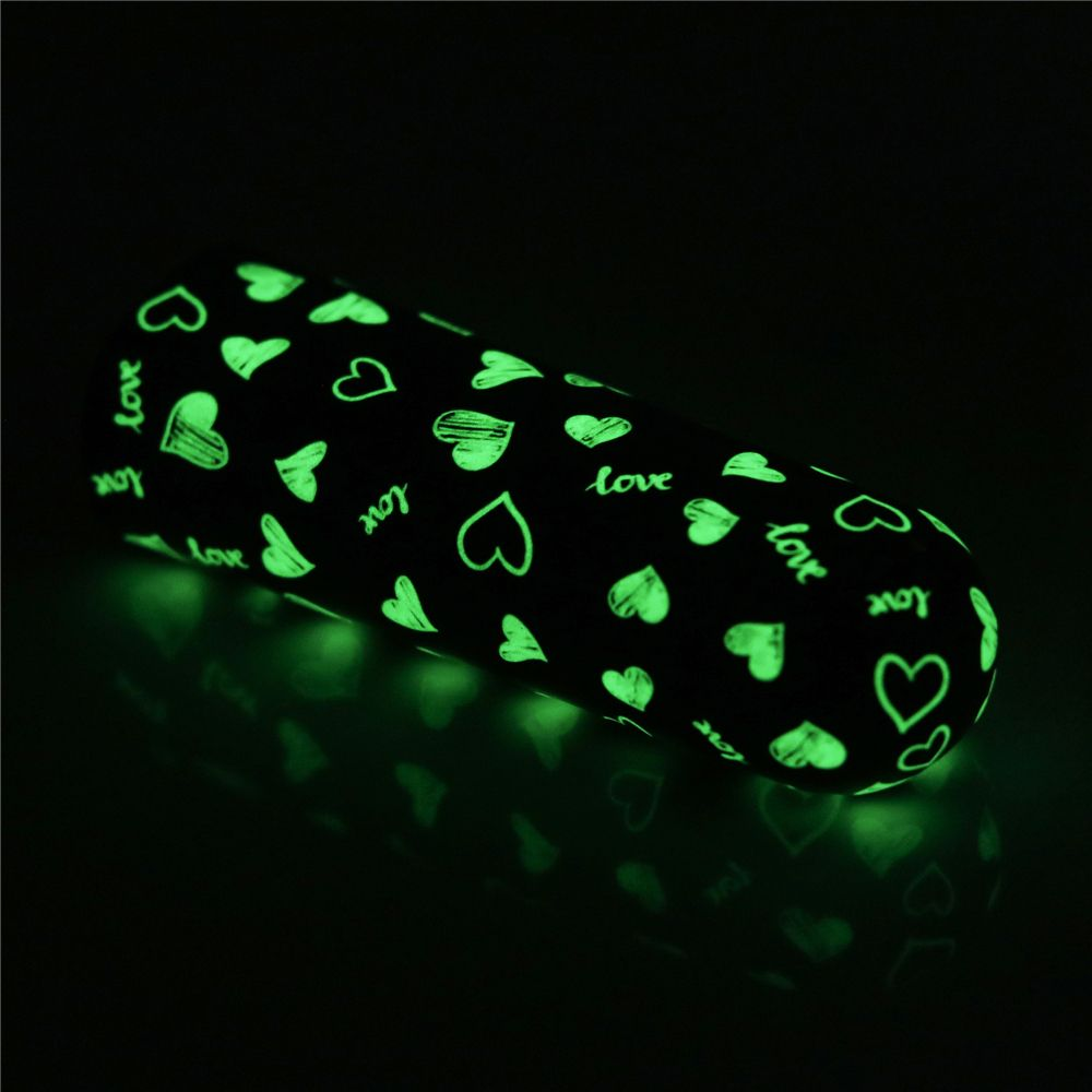 Купить мини-вибратор rechargeable glow-in-the-dark heart massager - 8,5 см. Image