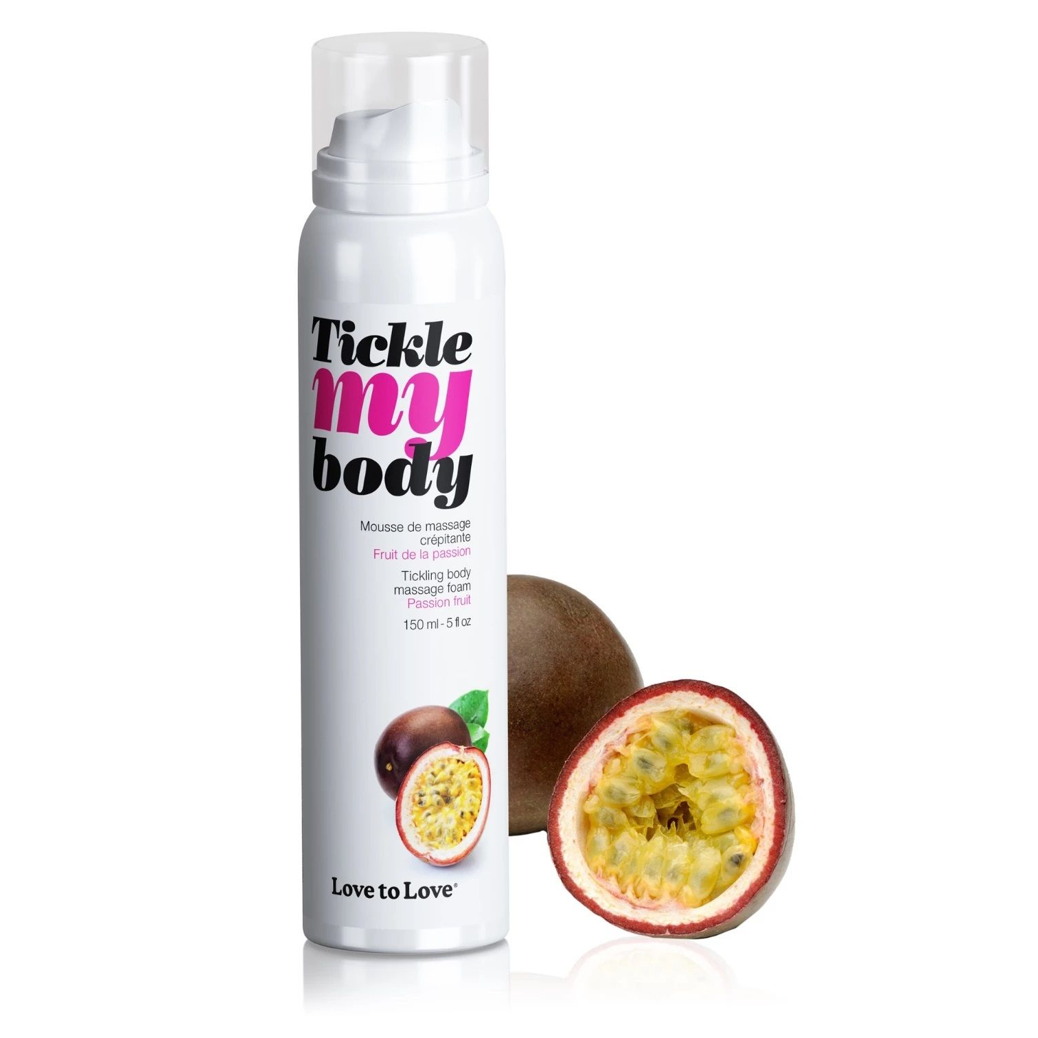 Купить массажная хрустящая пенка tickle my body с ароматом маракуйи - 150 мл. Image