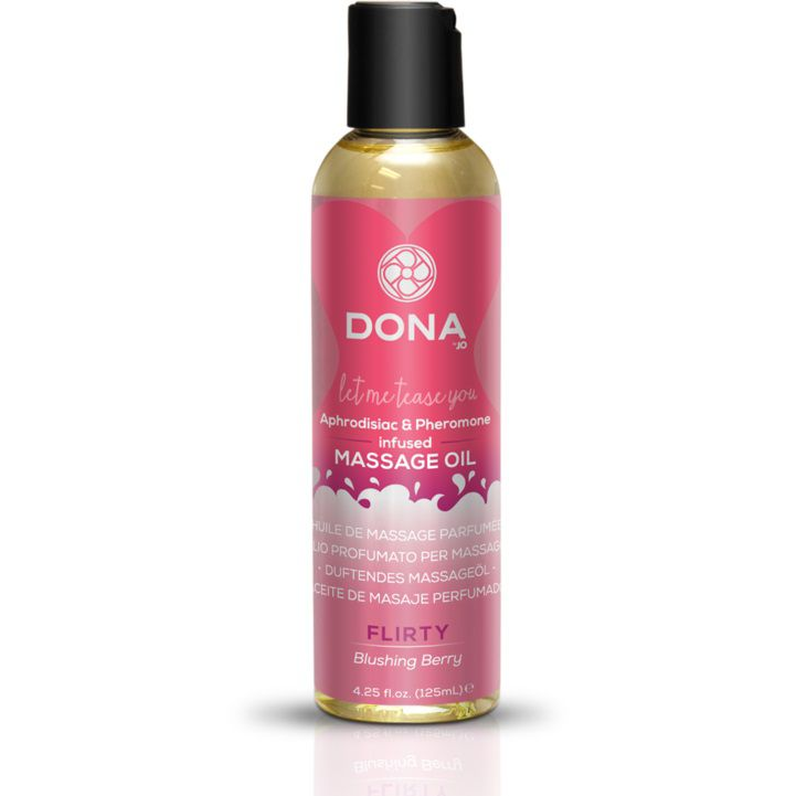 Купить массажное масло с феромонами dona flirty blushing berry - 125 мл. Image