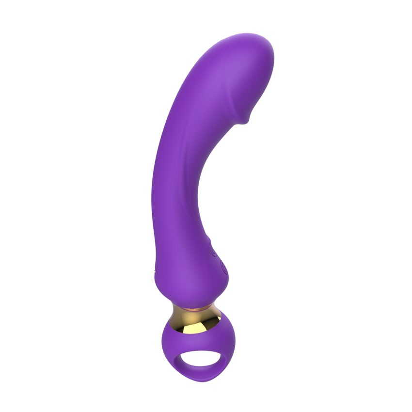 Купить фиолетовый изогнутый вибромассажер moon vibrator - 21,1 см. Image