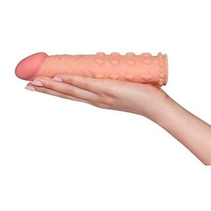 Купить телесная насадка-фаллос super-realistic penis - 18 см. Image