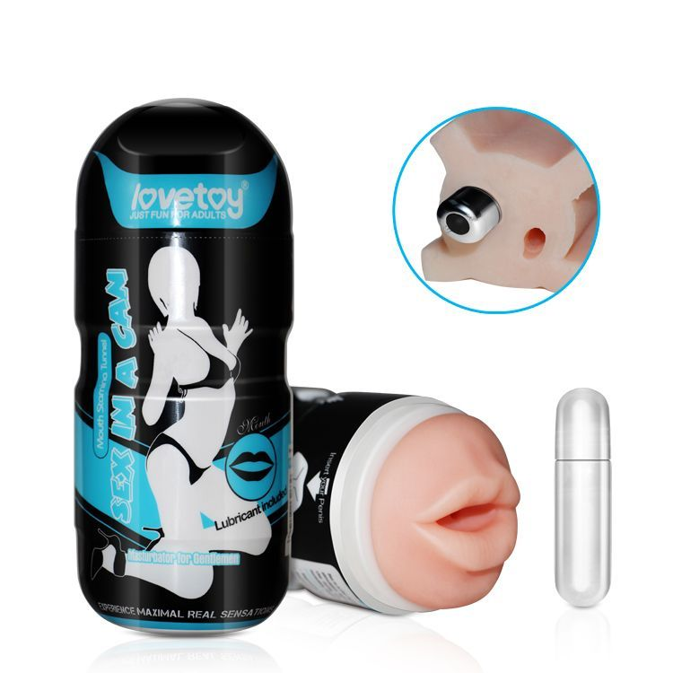 Купить мастурбатор-ротик с вибрацией sex in a can mouth stamina tunnel vibrating Image