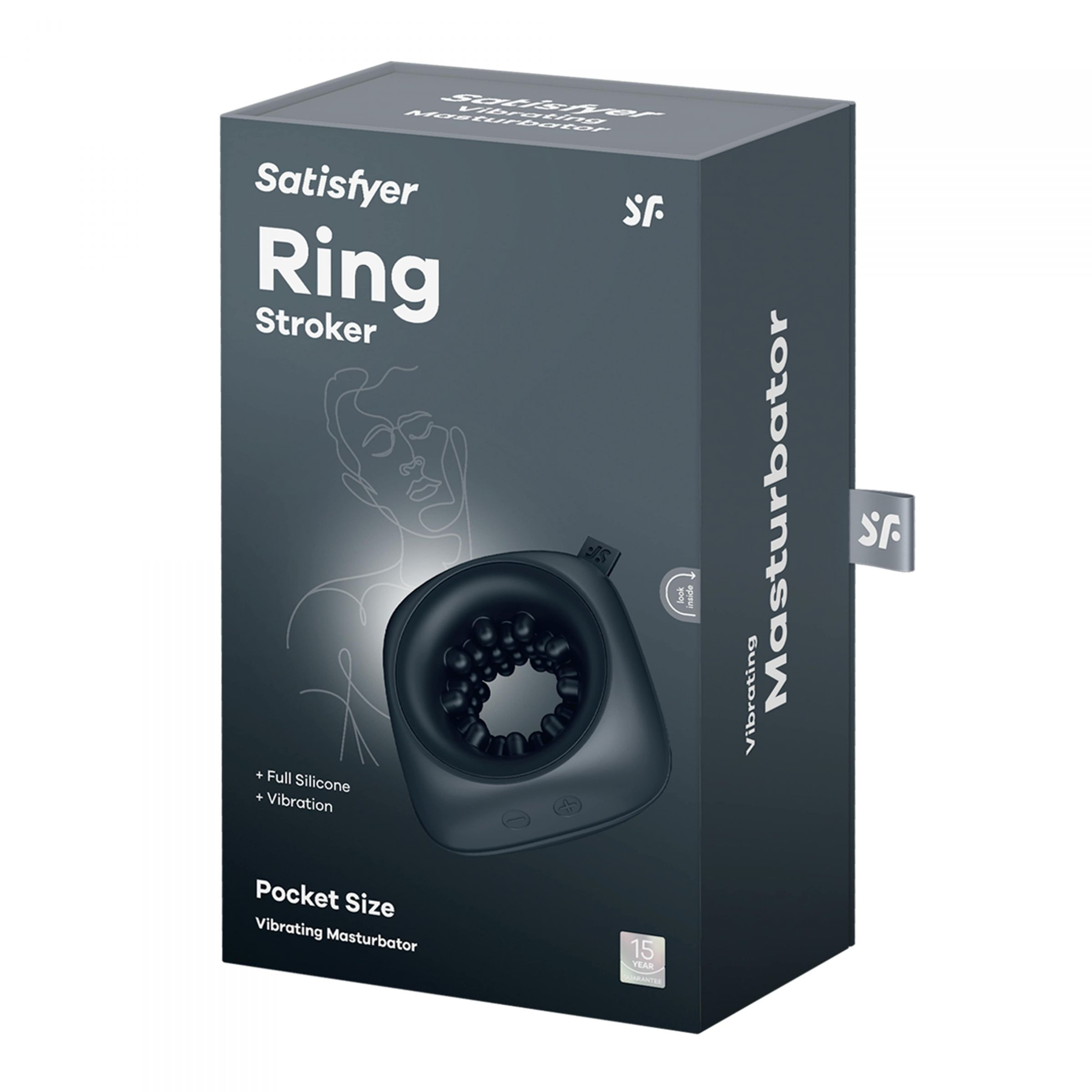 Купить черный мужской вибромассажер ring stroker Image