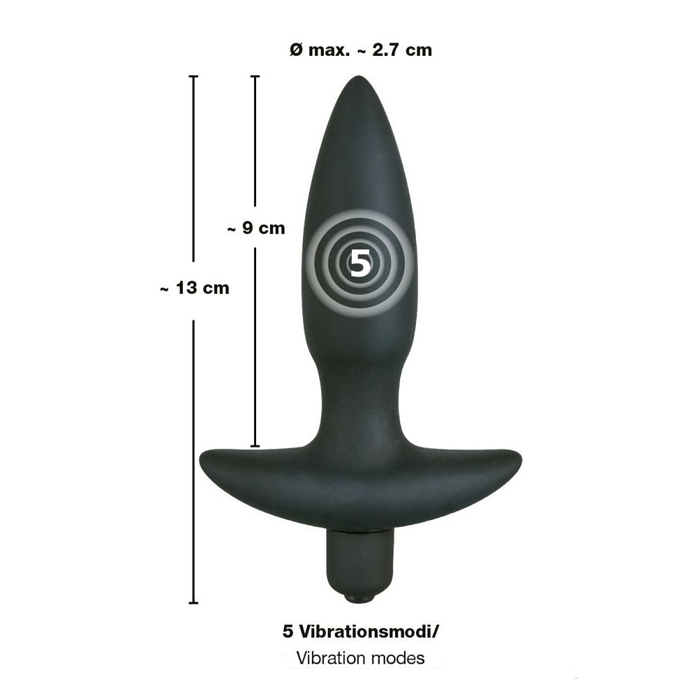 Купить анальная вибровтулка с 5 скоростями вибрации vibrating plug small - 13 см. Image