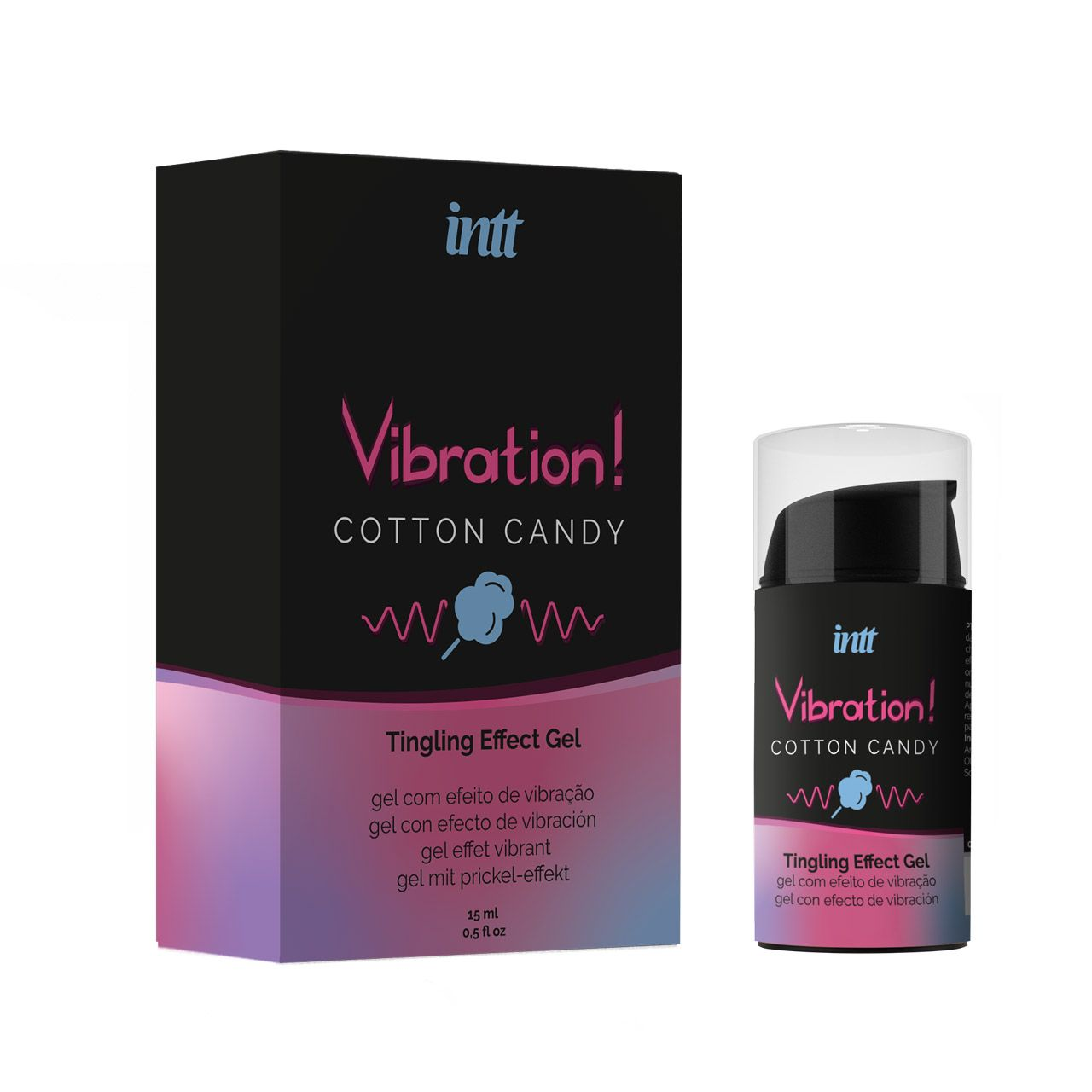 Купить жидкий вибратор vibration cotton candy с ароматом сахарной ваты - 15 мл. Image