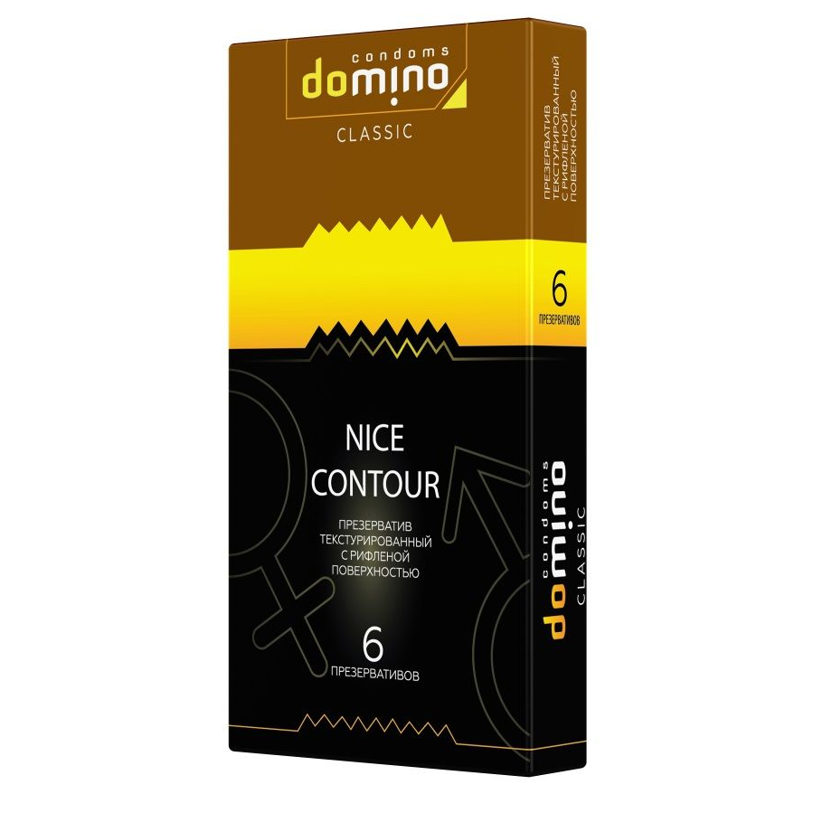 Купить презервативы с рёбрышками domino classic nice contour - 6 шт. Image