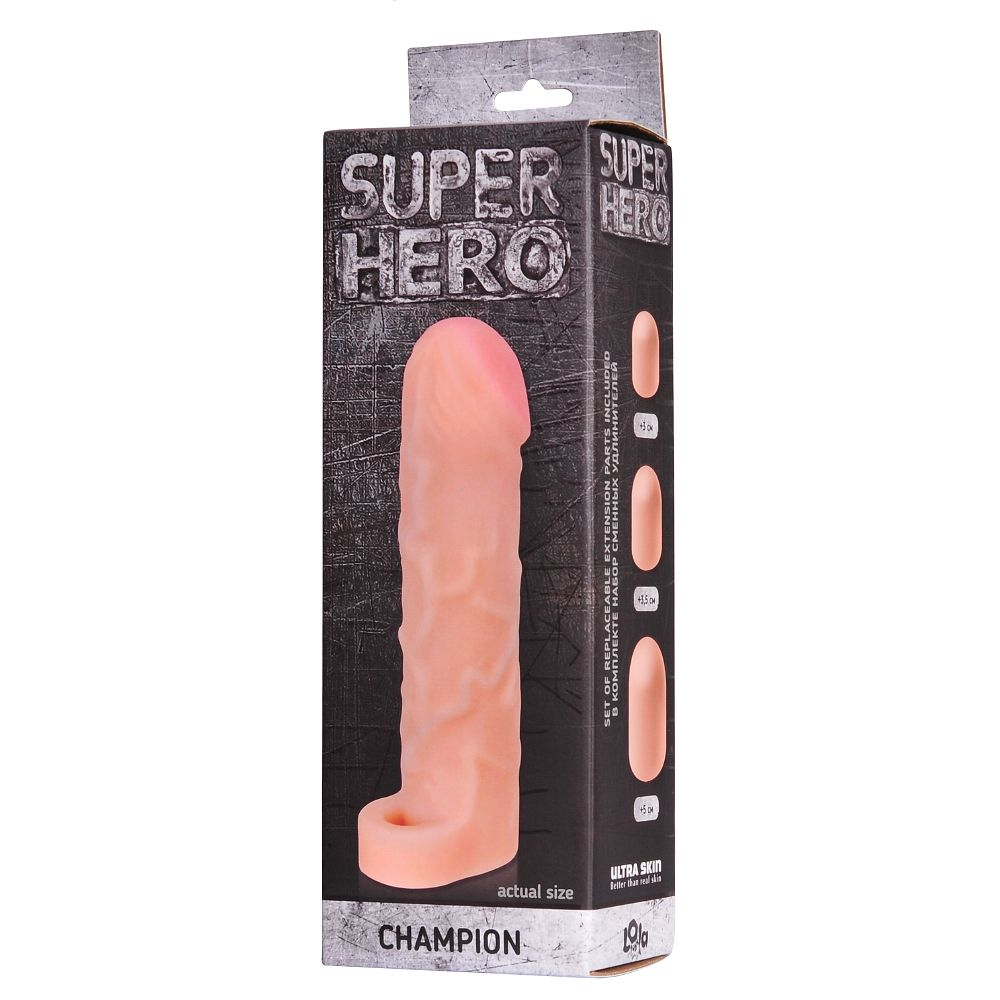 Купить фаллоудлинитель super hero champion - 17,5 см. Image