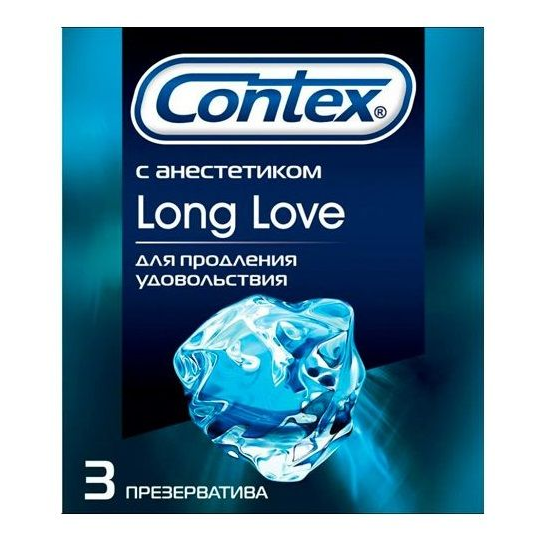 Купить презервативы с продлевающей смазкой contex long love - 3 шт. Image