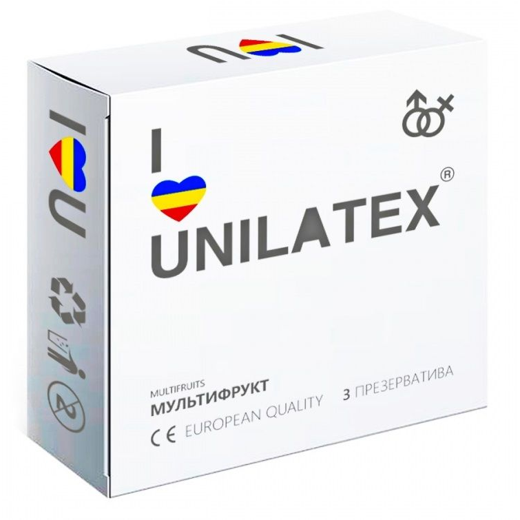 Купить разноцветные ароматизированные презервативы unilatex multifruits - 3 шт. Image