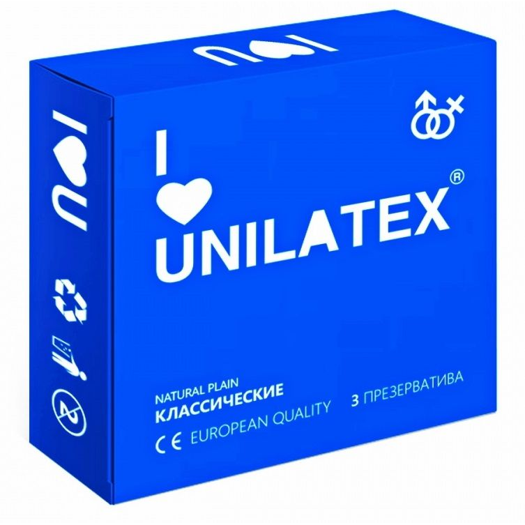 Купить классические презервативы unilatex natural plain - 3 шт. Image