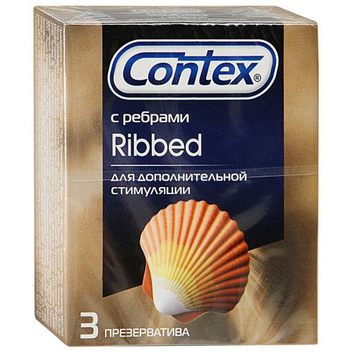 Купить презервативы с рёбрышками contex ribbed - 3 шт. Image