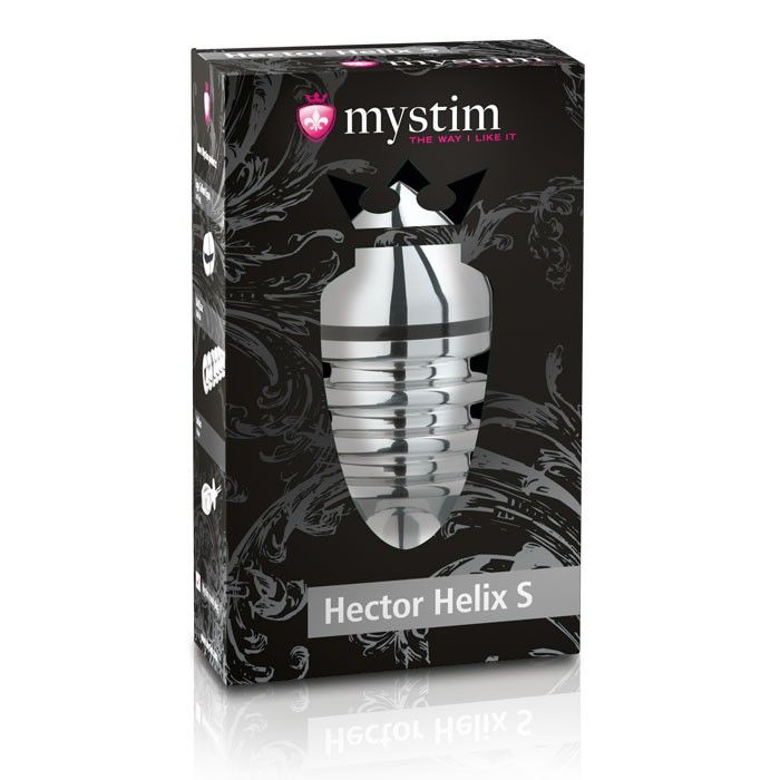 Купить металлическая анальная пробка hector helix buttplug s - 10 см. Image