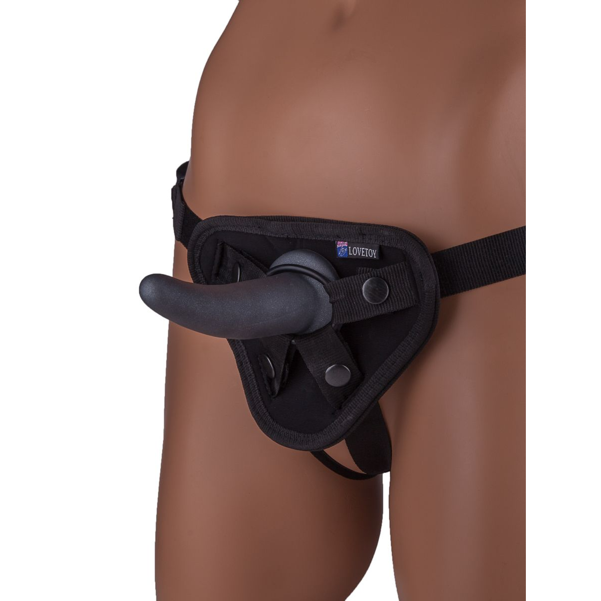 Купить страпон-унисекс с двумя насадками uni strap 7  harness - 19 и 12 см. Image