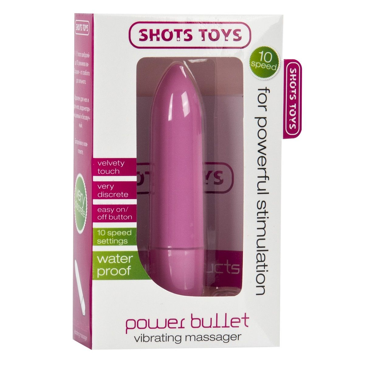 Купить розовая удлинённая вибропуля power bullet pink - 8,3 см. Image