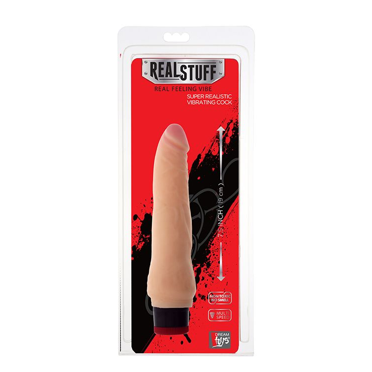 Купить телесный вибратор-реалистик realstuff 7.5inch vibrator - 19 см. Image