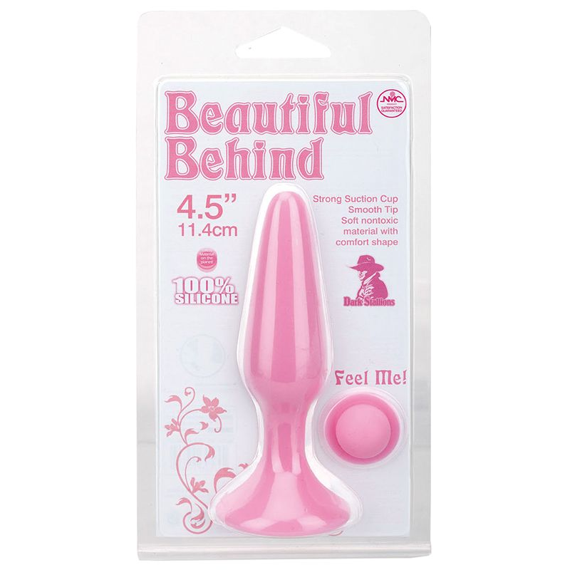 Купить розовая анальная пробка beautiful behind silicone butt plug - 11,4 см. Image