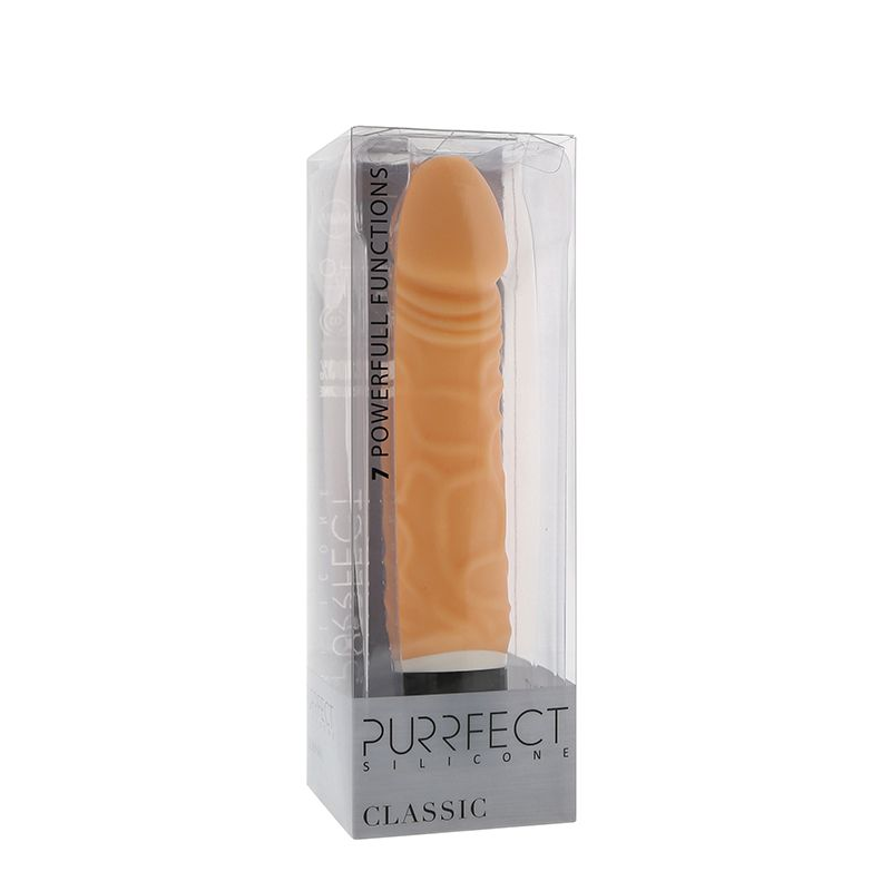 Купить реалистичный 7-скоростной вибратор purrfect silicone classic 6.5inch flesh - 16,5 см. Image