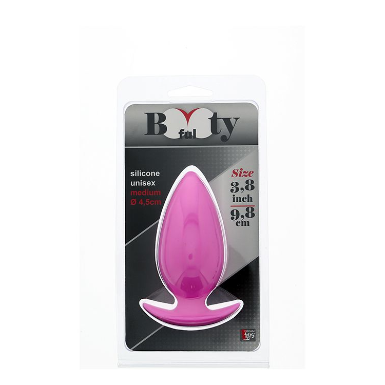 Купить розовая анальная втулка bootyful anal plug medium pink - 9,8 см. Image