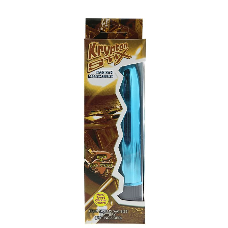 Купить голубой гладкий вибромассажёр krypton stix 5 massager m/s blue - 12,7 см. Image