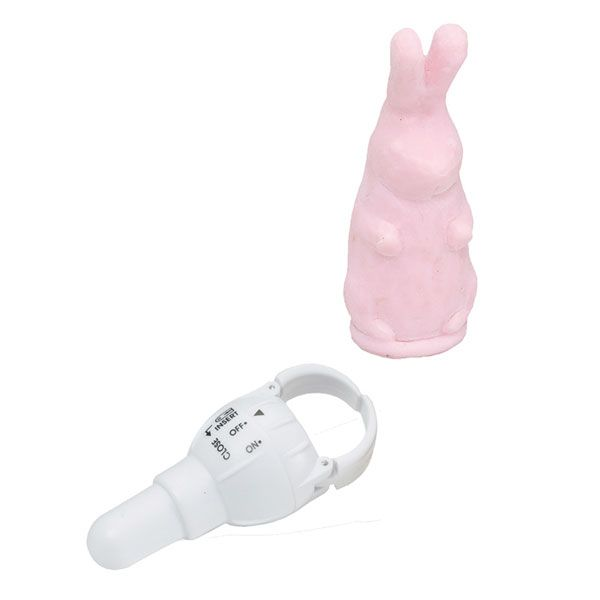 Купить розовый виброзайчик 4play finger ring vibe rabbit pink Image