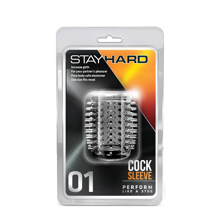 Купить прозрачная насадка с шипами stay hard cock sleeve 01 clear Image