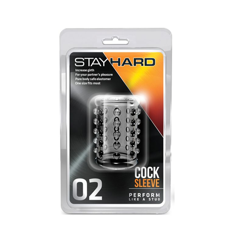 Купить прозрачная насадка на пенис с шишечками stay hard cock sleeve 02 clear Image