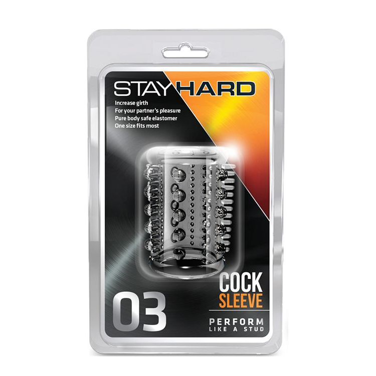 Купить прозрачная насадка с шипами и шишечками stay hard cock sleeve 03 clear Image