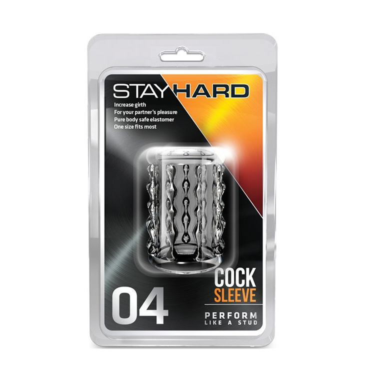 Купить прозрачная насадка с бороздками stay hard cock sleeve 04 clear Image