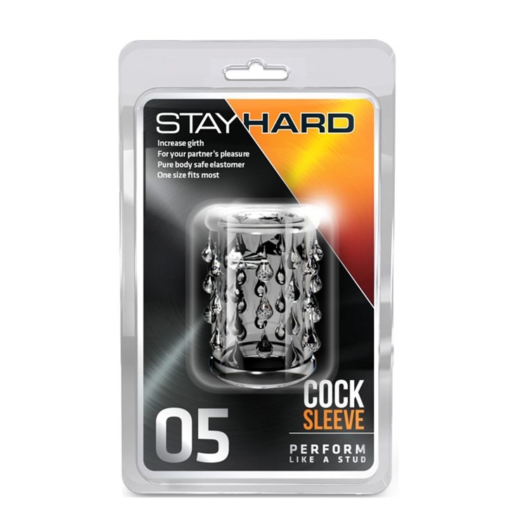 Купить прозрачная насадка с капельками stay hard cock sleeve 05 clear Image