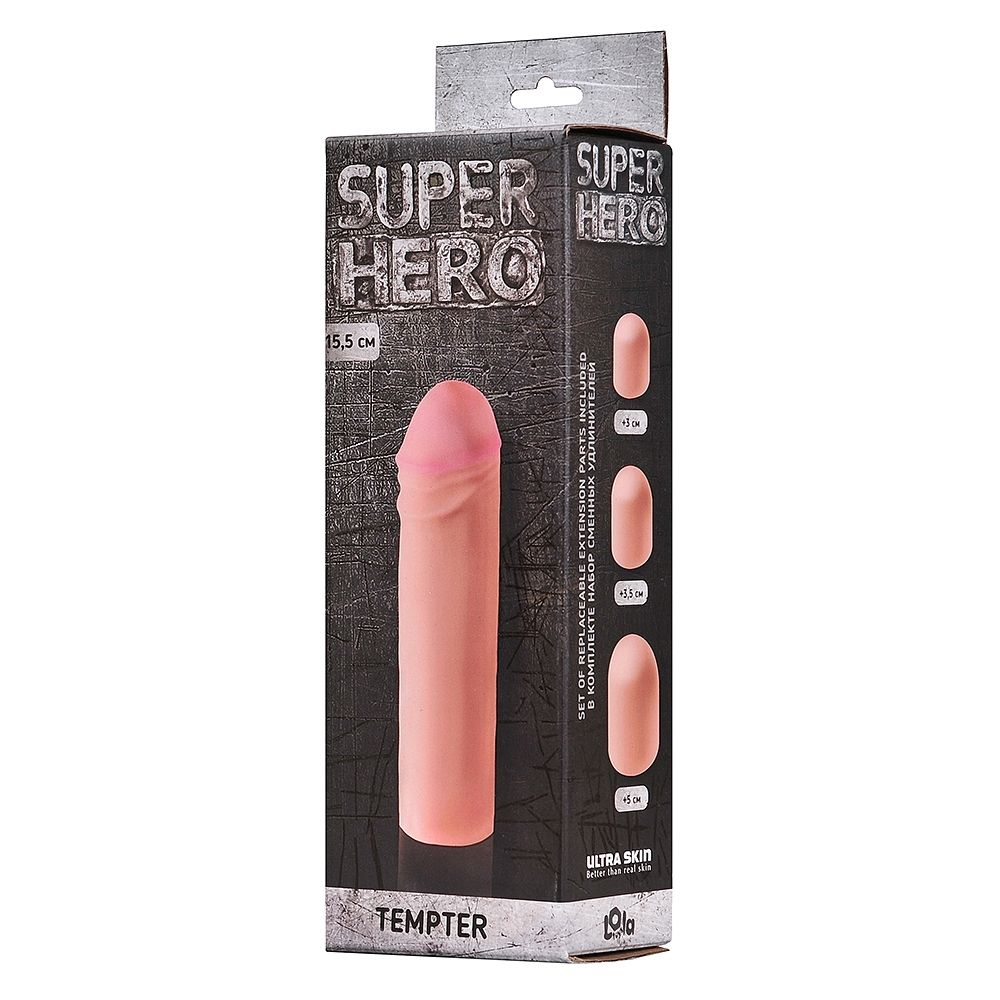 Купить фаллоудлинитель super hero tempter - 16 см. Image