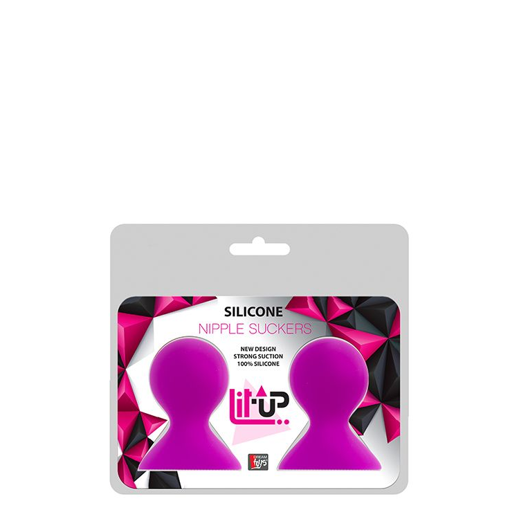 Купить ярко-розовые помпы для сосков lit-up nipple suckers large pink Image