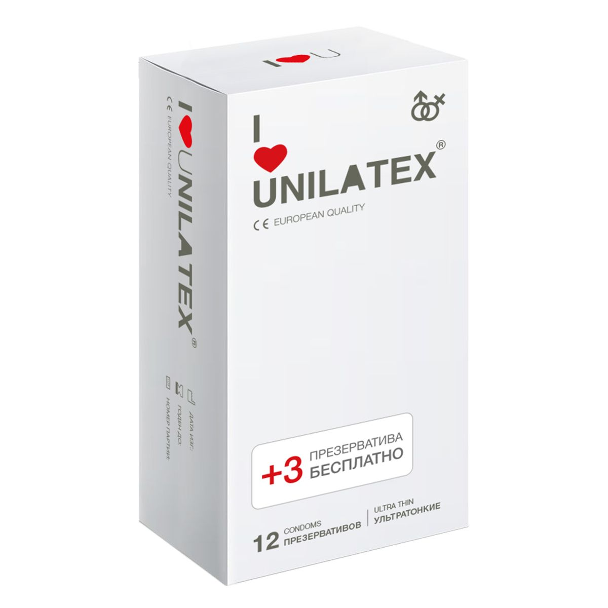 Купить ультратонкие презервативы unilatex ultra thin - 12 шт. + 3 шт. в подарок Image