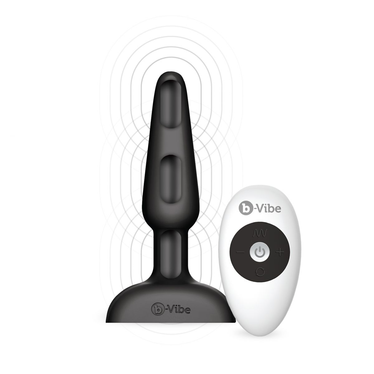 Купить чёрная анальная вибропробка с 3 источниками вибрации trio remote control plug black - 13,5 см. Image