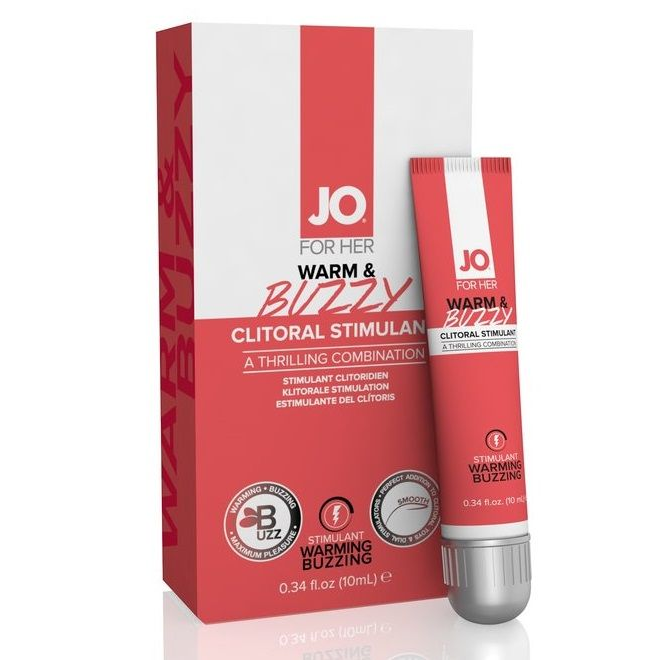 Купить клиторальный крем jo warm &amp;amp; buzzy clitoral gel - 10 мл. Image