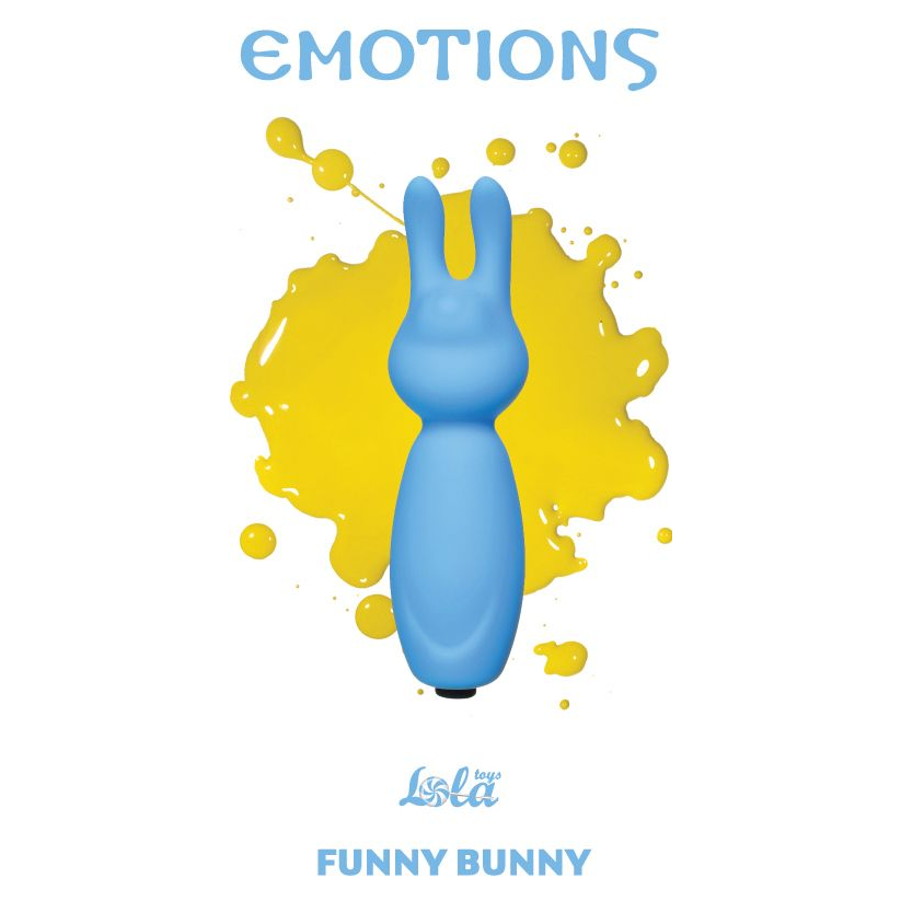 Купить голубой мини-вибратор emotions funny bunny Image