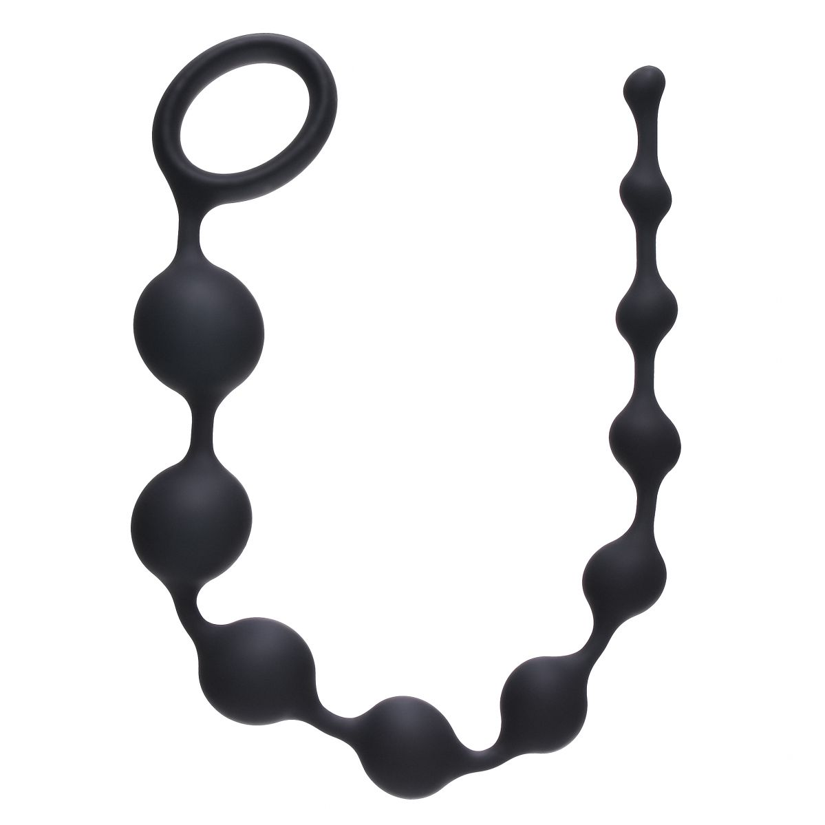 Купить чёрная анальная цепочка long pleasure chain - 35 см. Image