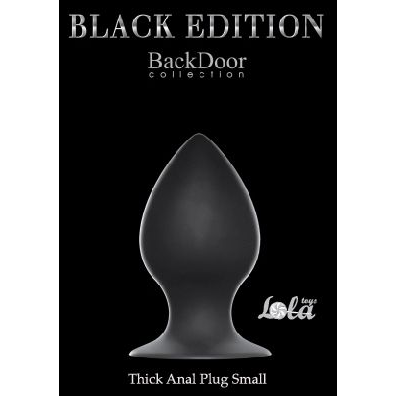 Купить чёрная анальная пробка thick anal plug small - 7,8 см. Image