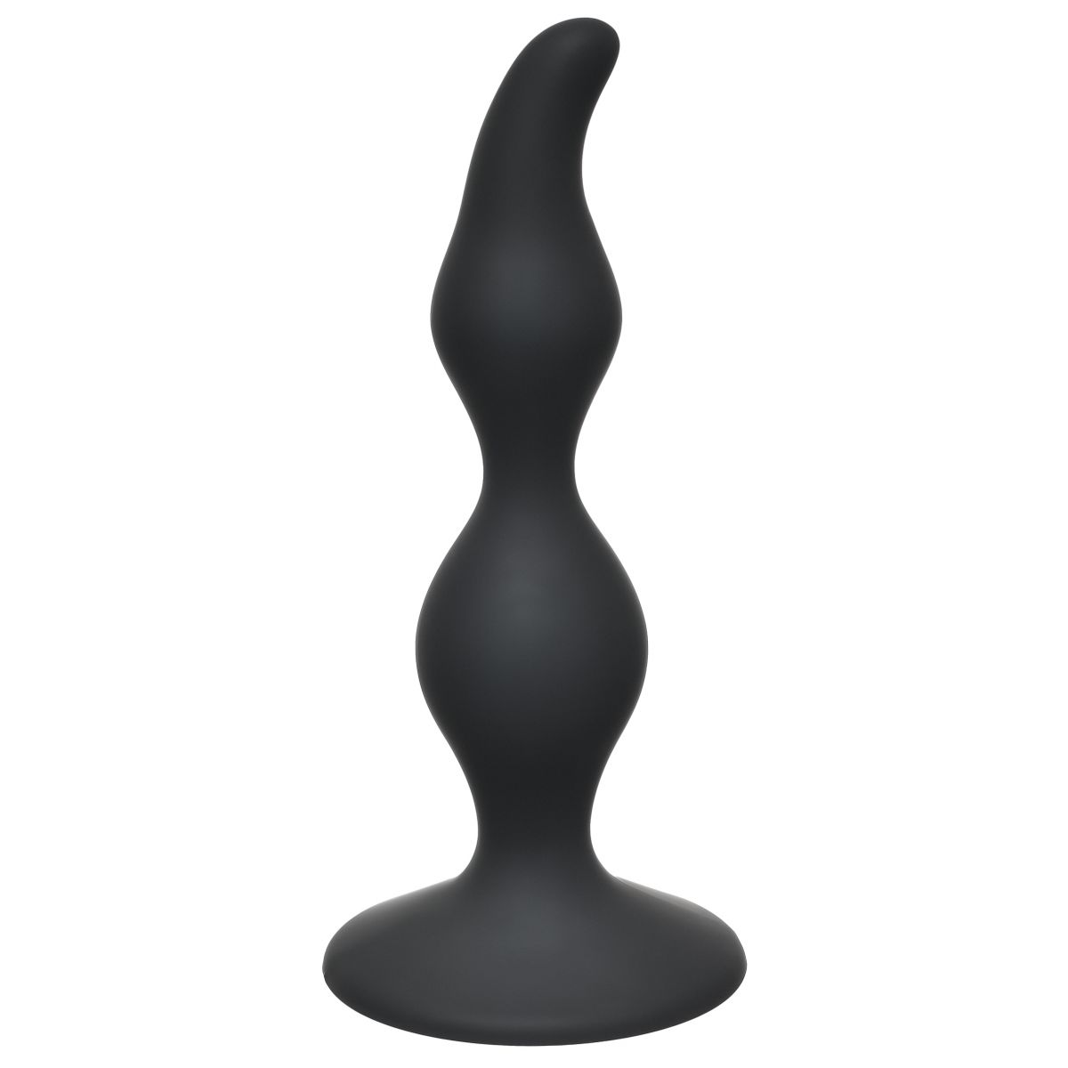 Купить чёрная анальная пробка curved anal plug black - 12,5 см. Image