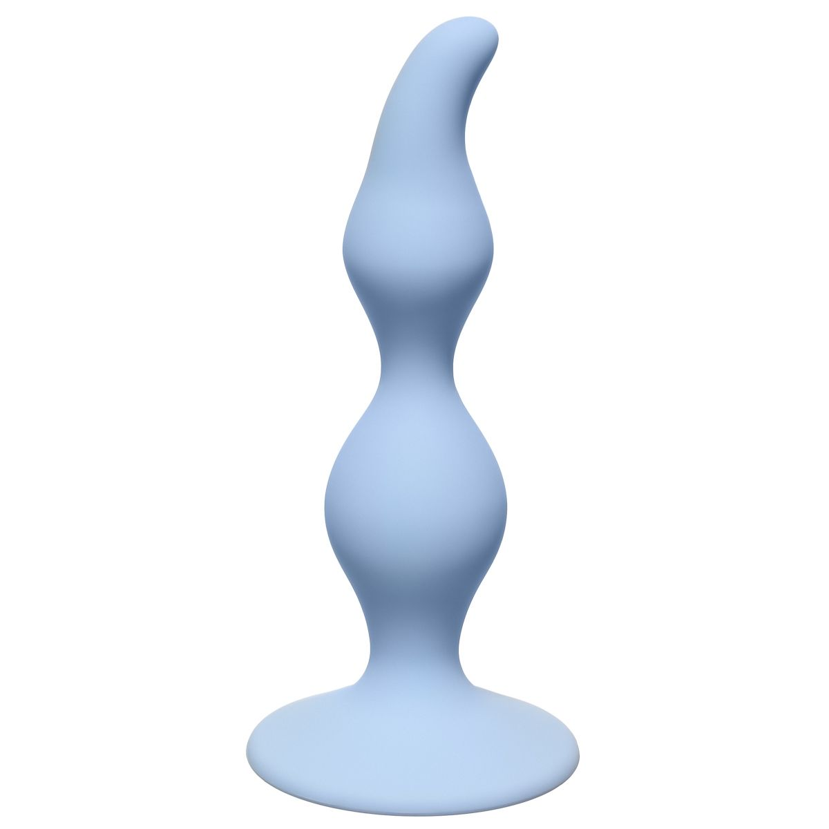 Купить голубая анальная пробка curved anal plug blue - 12,5 см. Image