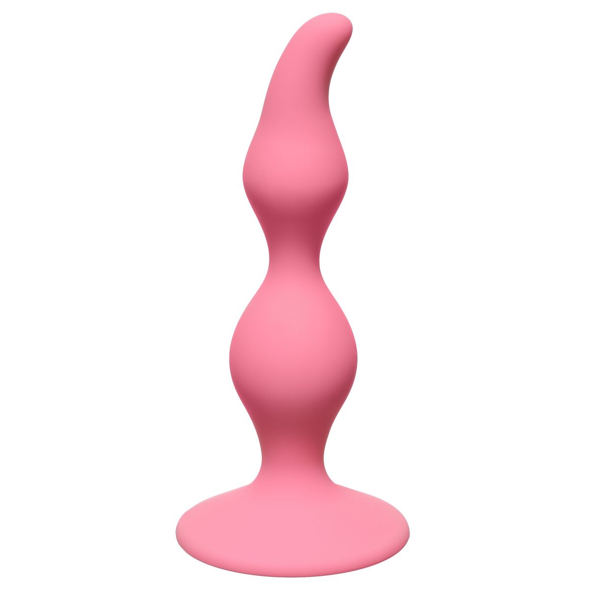 Купить розовая анальная пробка curved anal plug pink - 12,5 см. Image