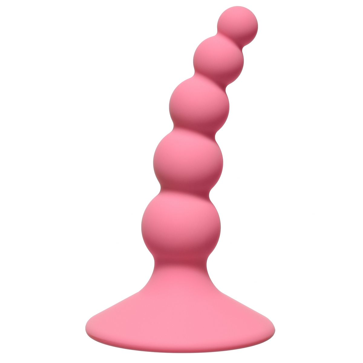 Купить розовая анальная пробка ribbed plug pink - 10,5 см. Image