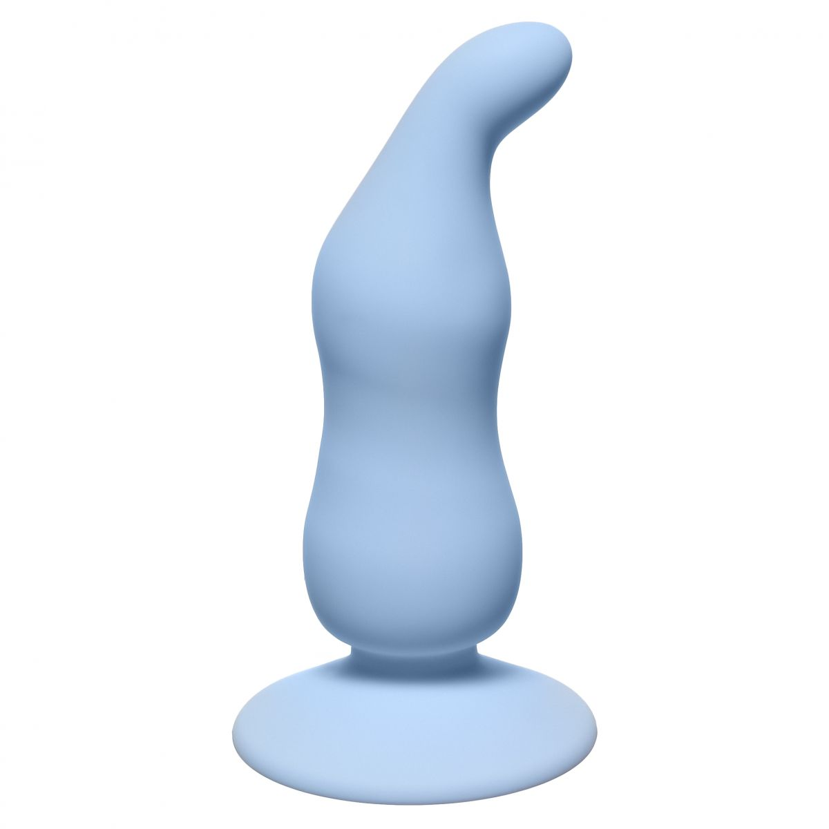 Купить голубая анальная пробка waved anal plug blue - 11 см. Image